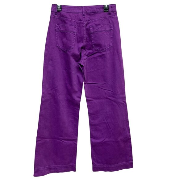 NEW FRNCH Paris Aline Violet Jeans Women’s Size 28 Wide Leg High Waisted Rise - Picture 4 of 15